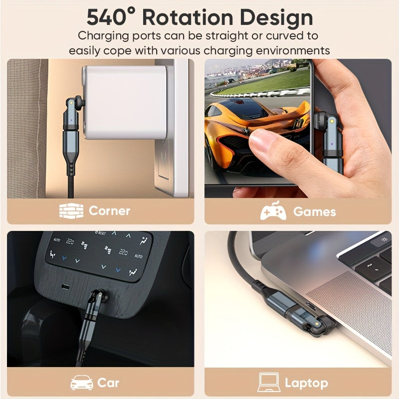 540° 240W C-Type Charging Adapter
