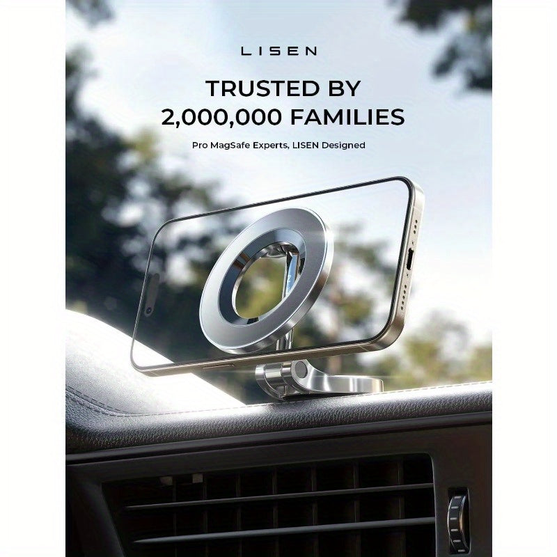 LISEN Car Mount 360° Rotation Magnetic Phone Holder