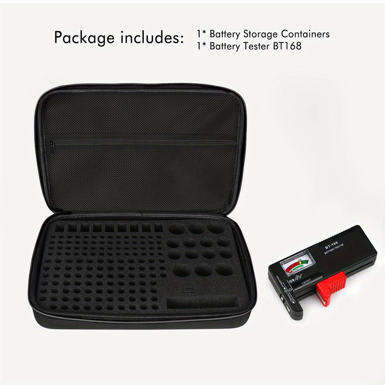 Hard Shell Battery Organizer Case