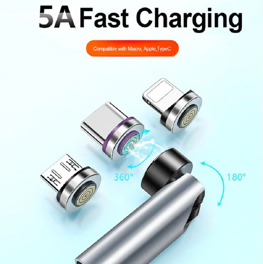 540° Degree Rotating Magnetic Wire Fast Charging