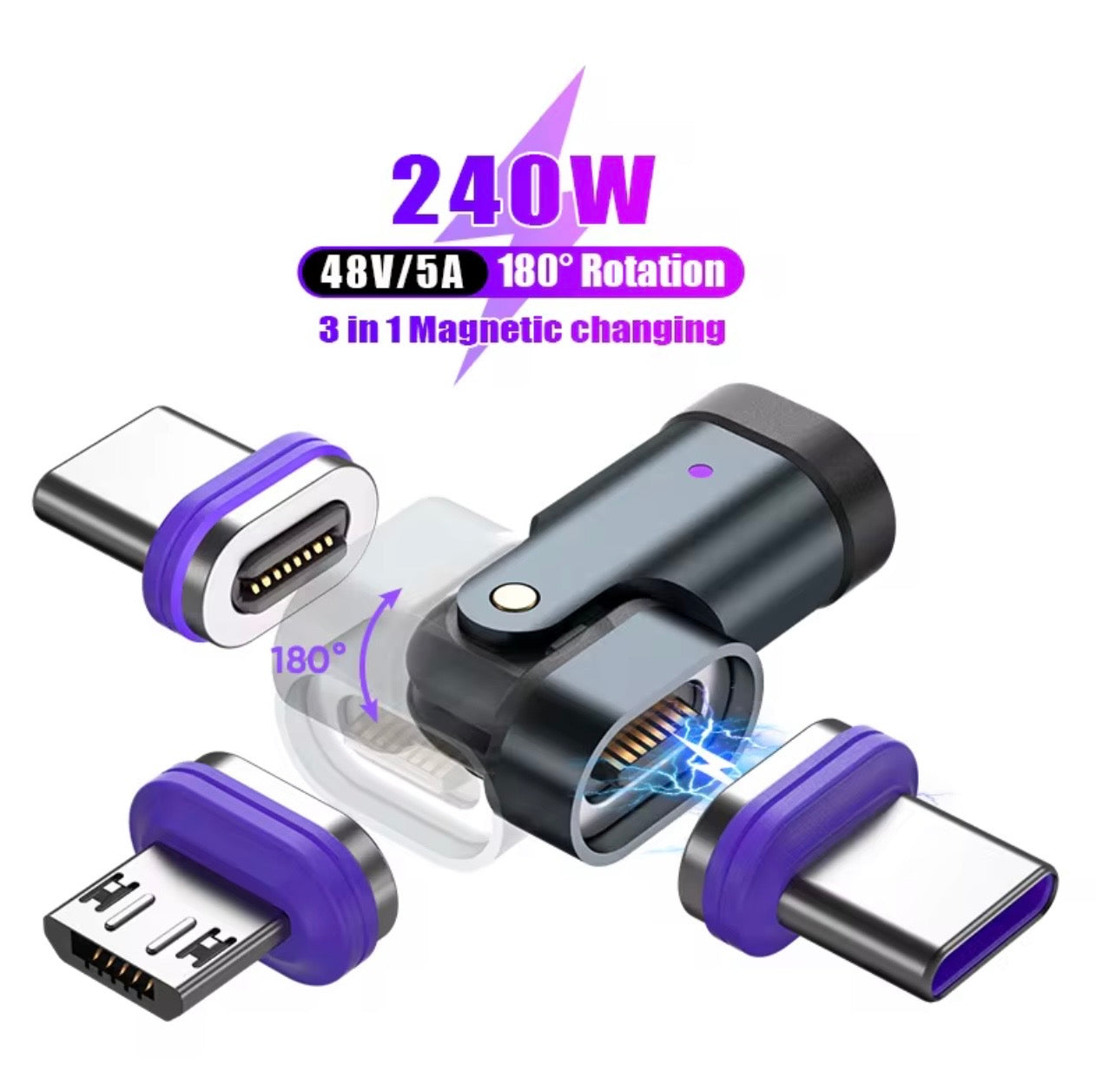 4 in 1 Fast Magnetic Adapter 240 W