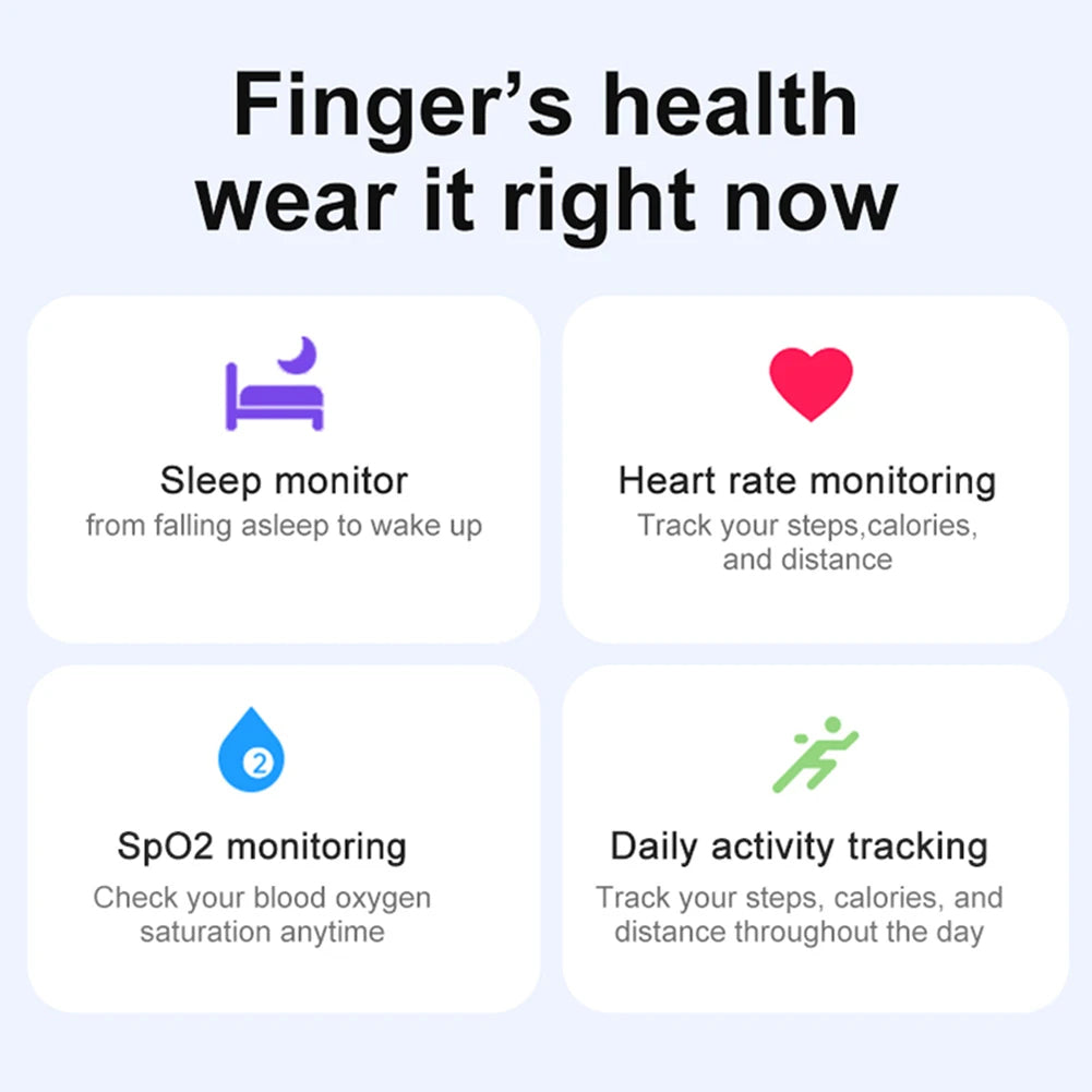 IP68 Waterproof Health Monitor Smart Ring