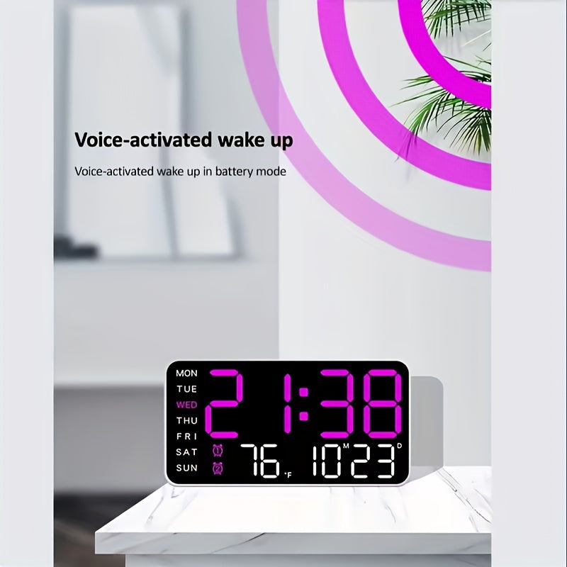 Voice Control Digital Wall Clock