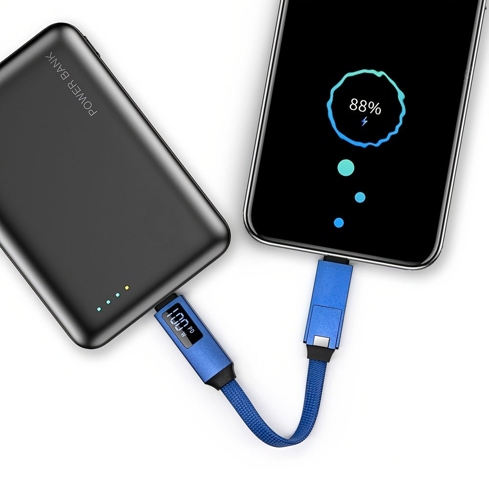 3 in 1 Magnetic LED display Keychain Cable