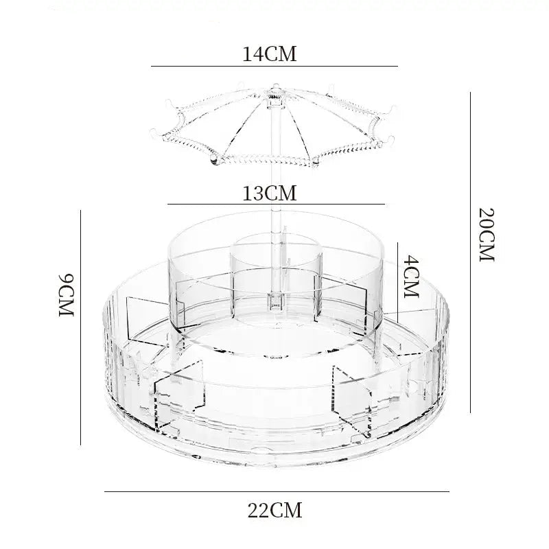 360 Rotating Cosmetic Storage Organizer