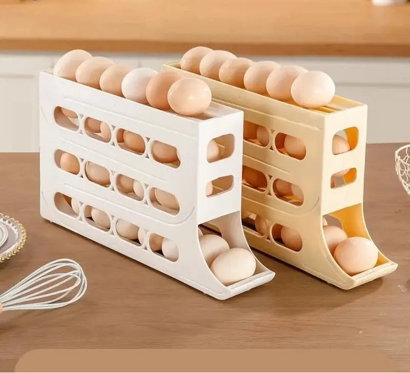 4 Layer Space Saving Automatic Egg Organizer