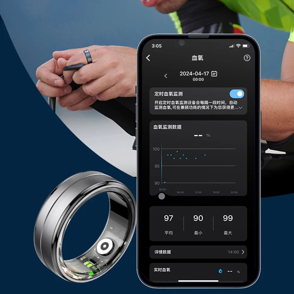 IP68 Waterproof Health Monitor Smart Ring