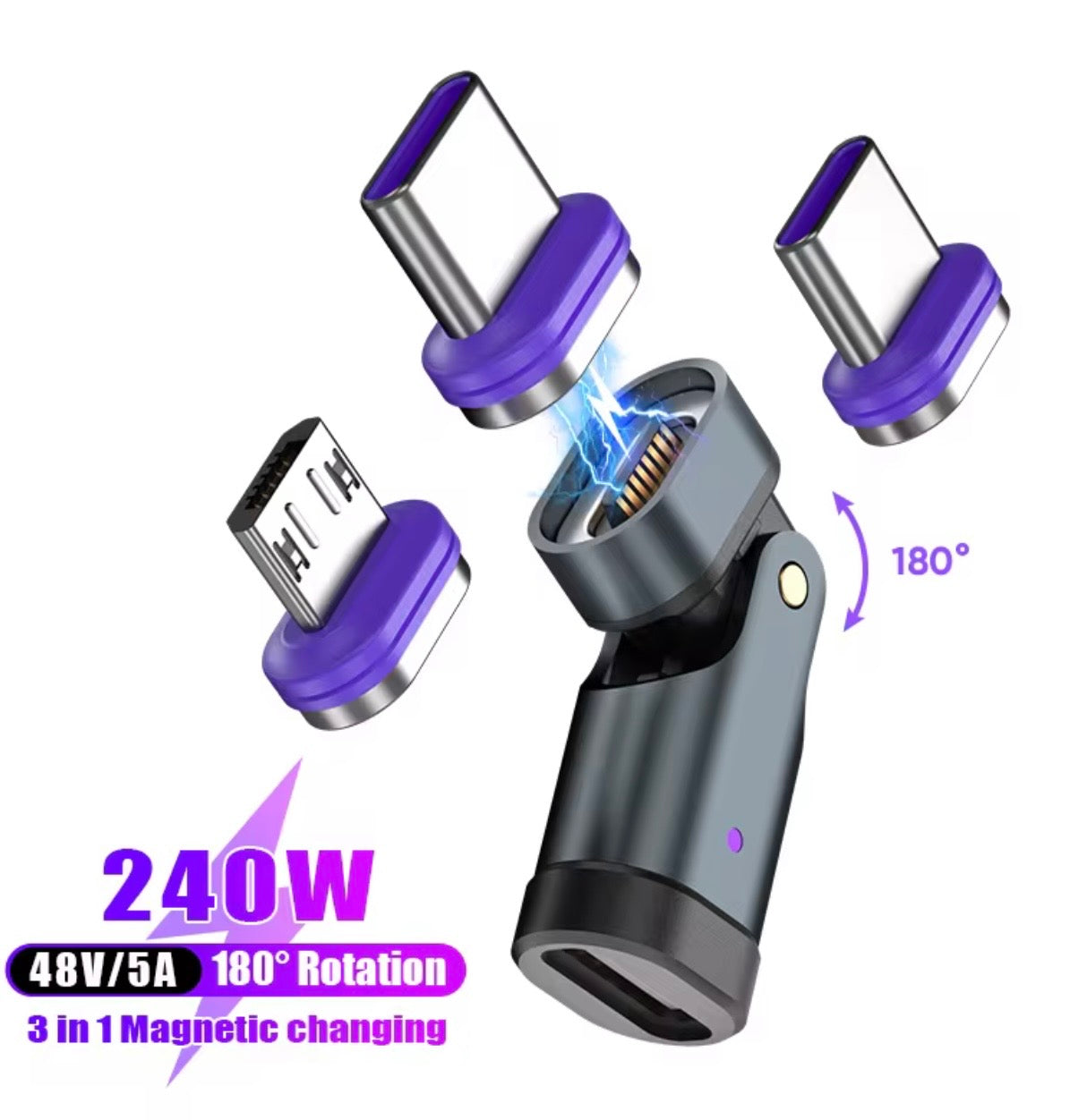 4 in 1 Fast Magnetic Adapter 240 W