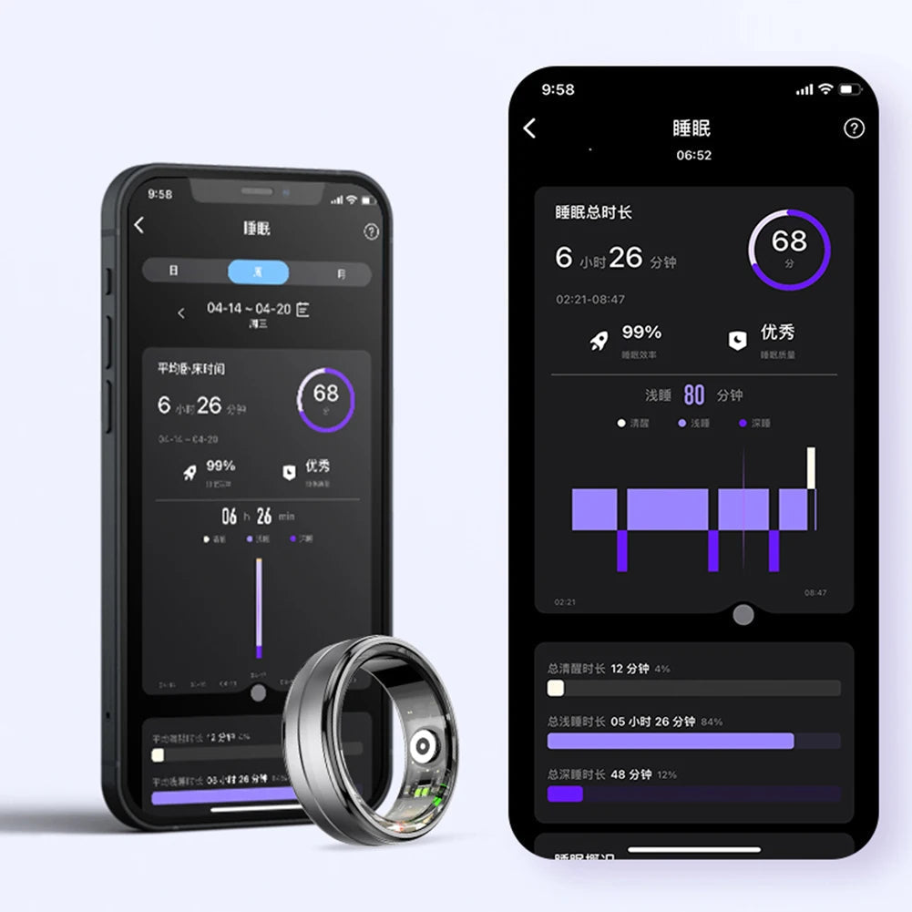 IP68 Waterproof Health Monitor Smart Ring
