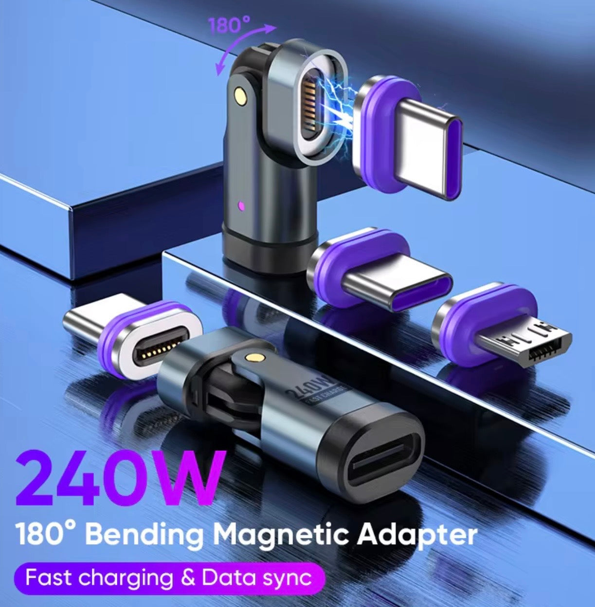 4 in 1 Fast Magnetic Adapter 240 W