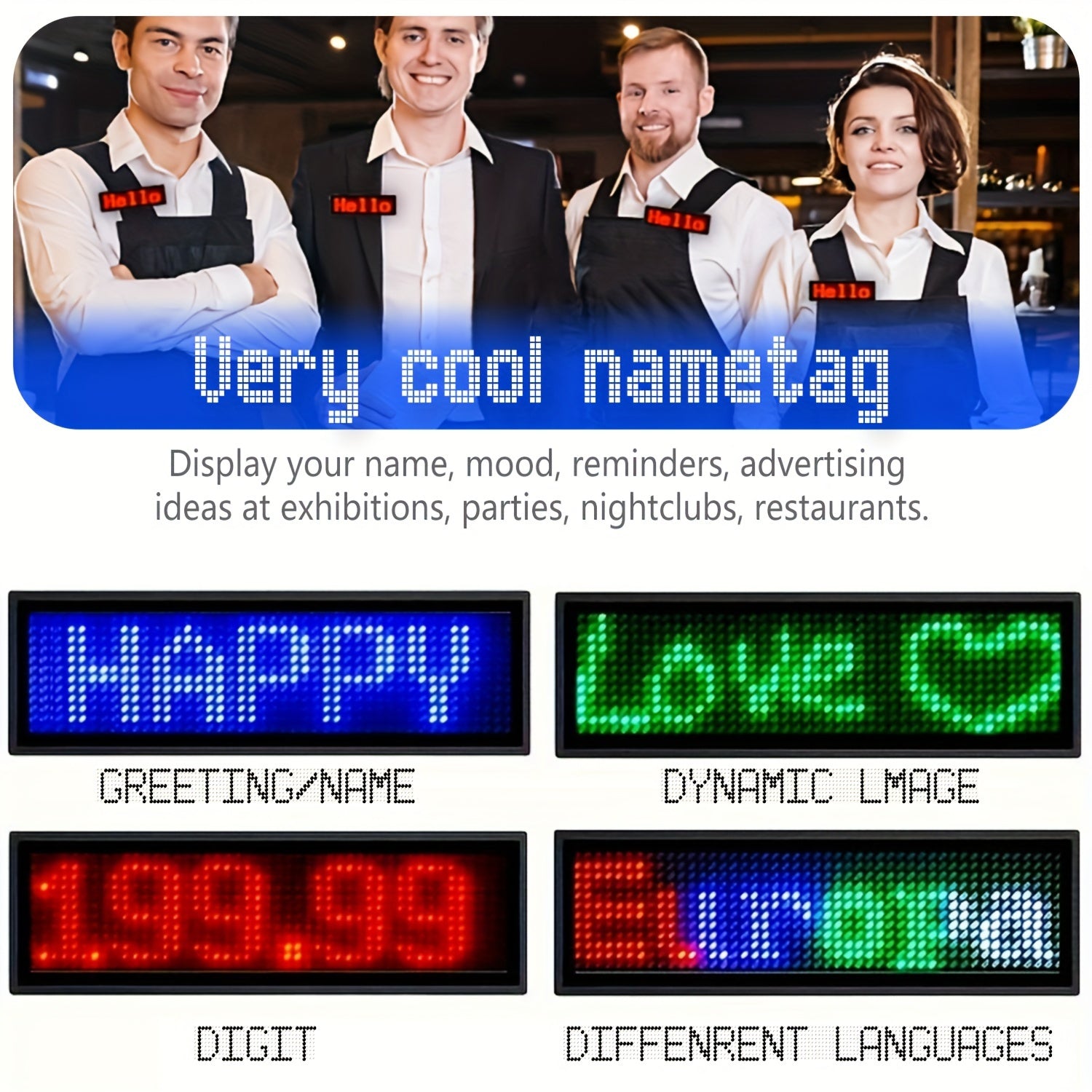 Wireless LED Badge