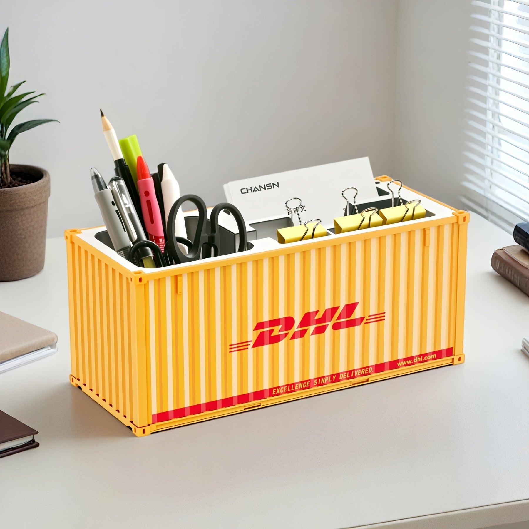 Industrial Style Container Desk Organizer
