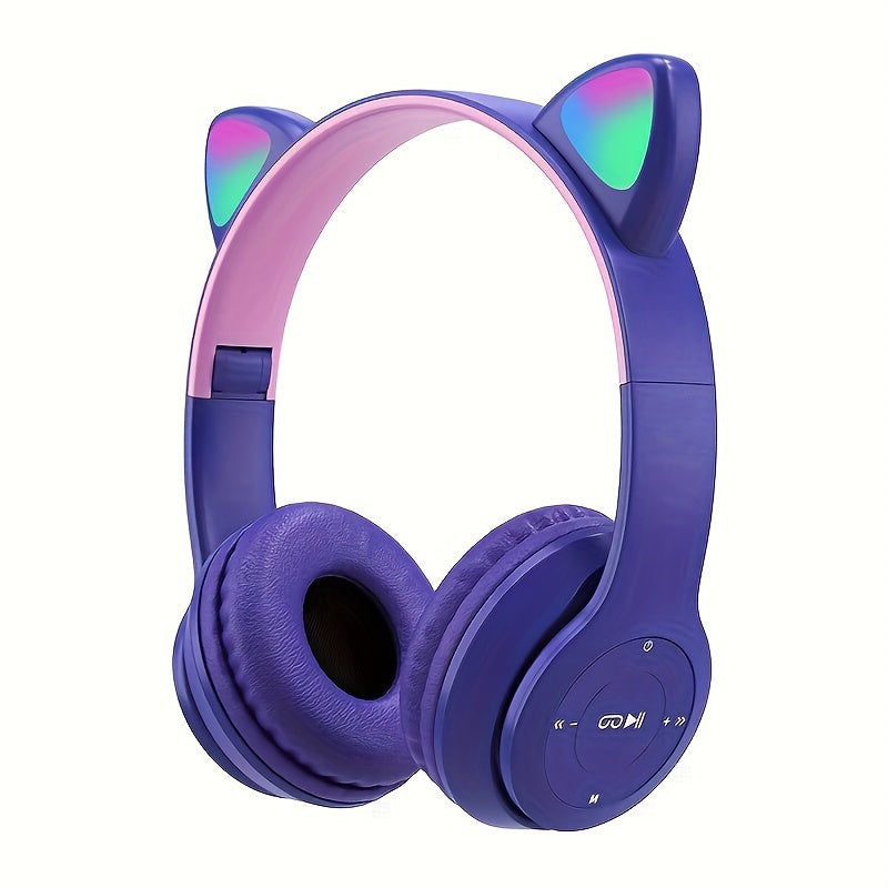 LED Wireless Headphone with Mic Control