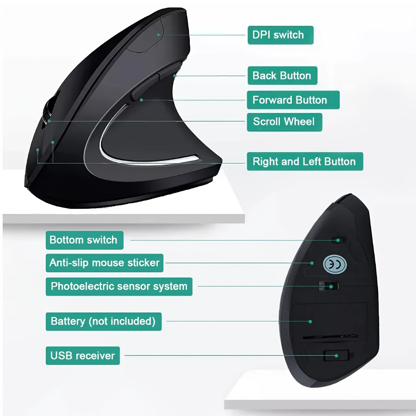 5th Gen Vertical Optical Mice