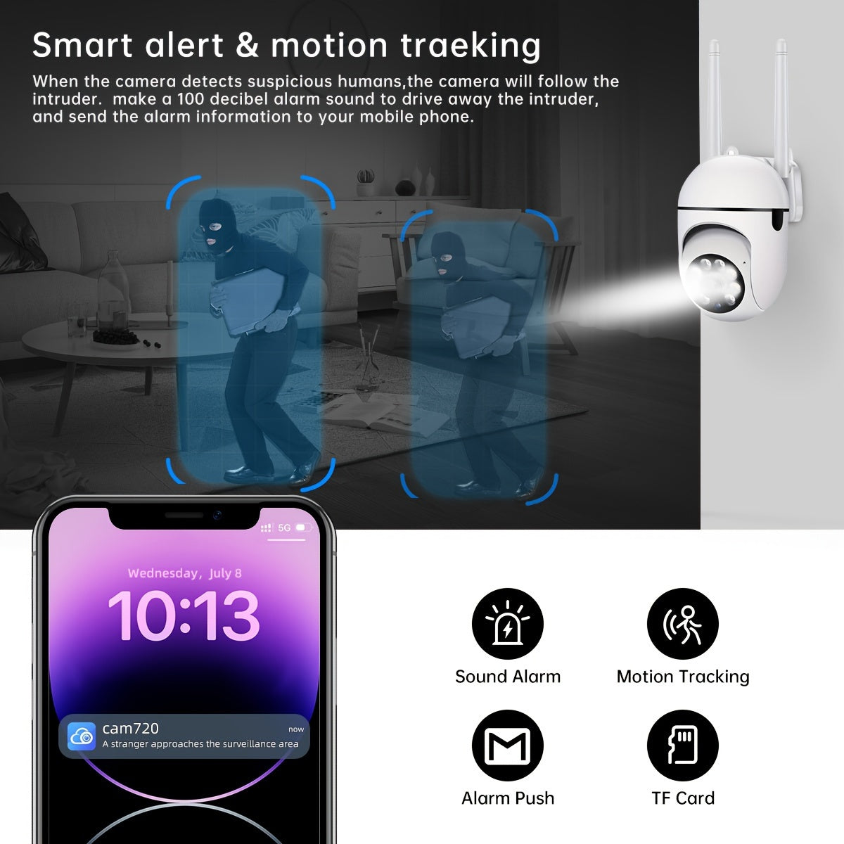 Wi-Fi Smart Home Security Camera