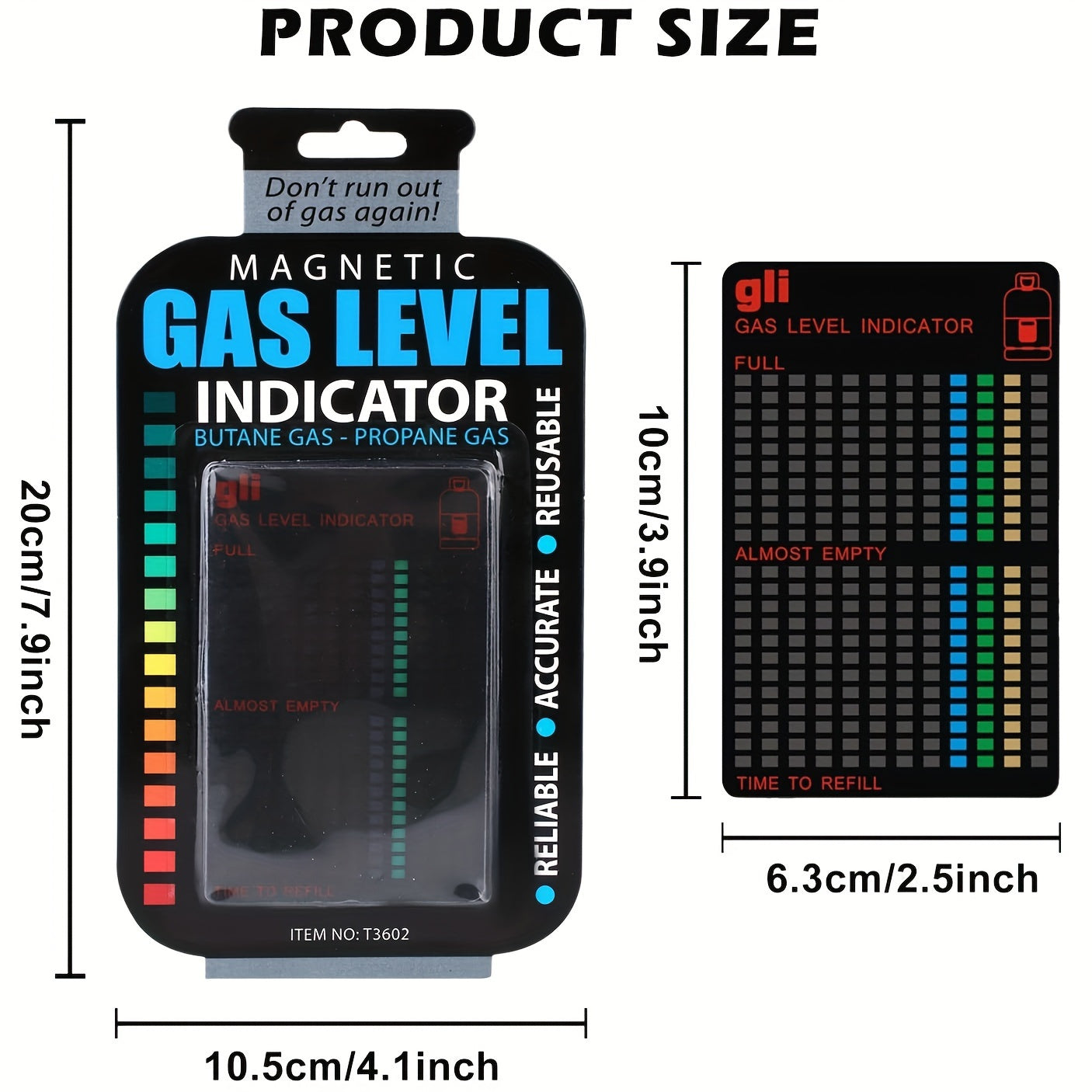 Magnetic Gas Level Indicator Card