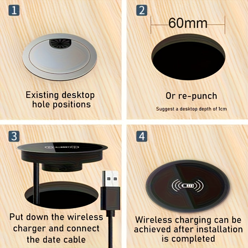 Built-in Desktop Wireless Charger