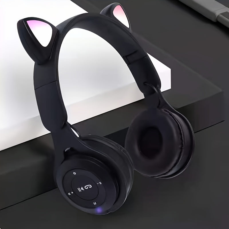 LED Wireless Headphone with Mic Control