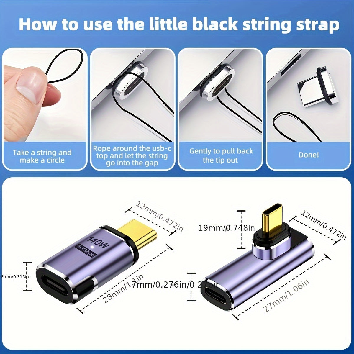40Gpbs 140W Magnetic Adapter