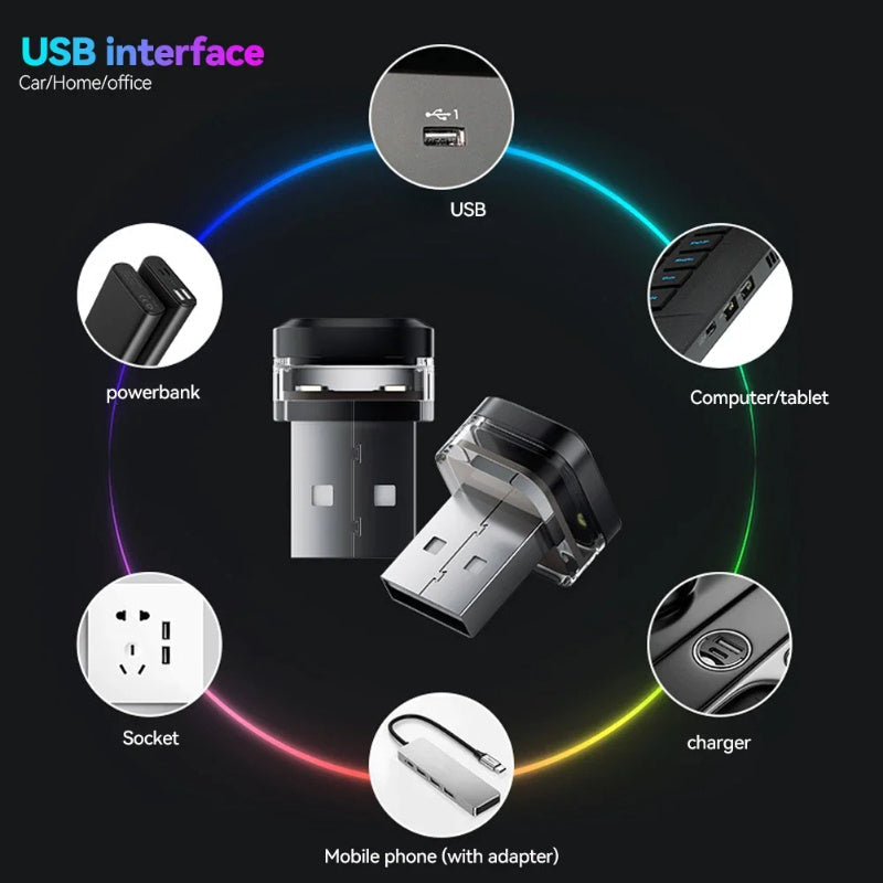 USB-Powered LED Car Ambient Light