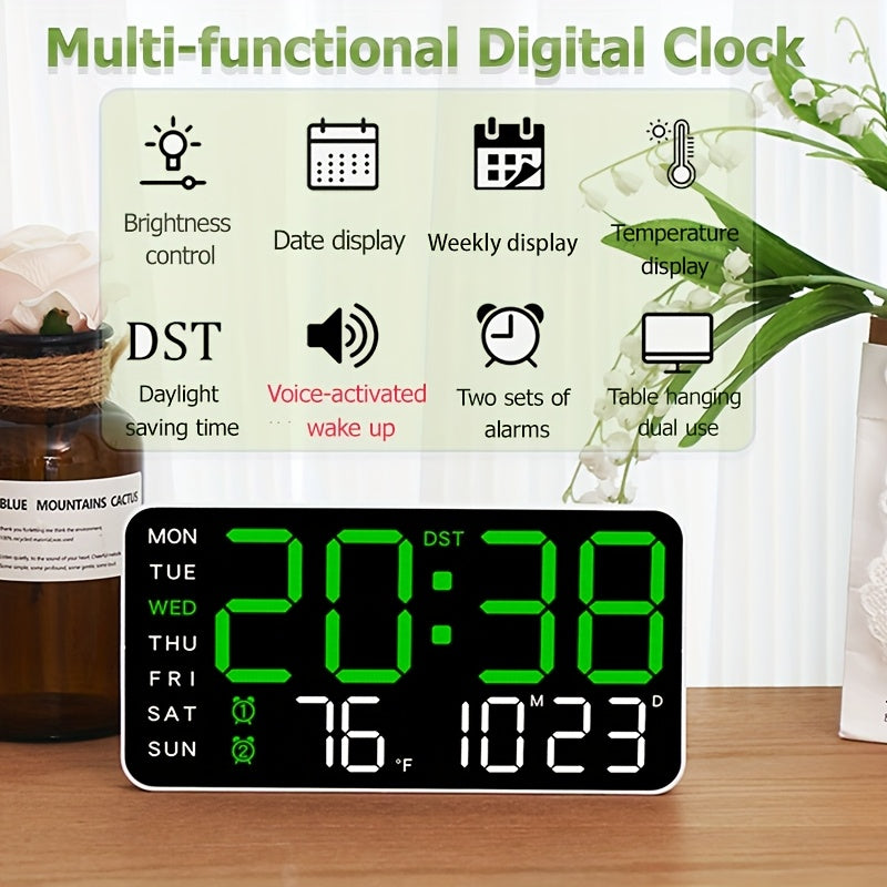 Voice Control Digital Wall Clock