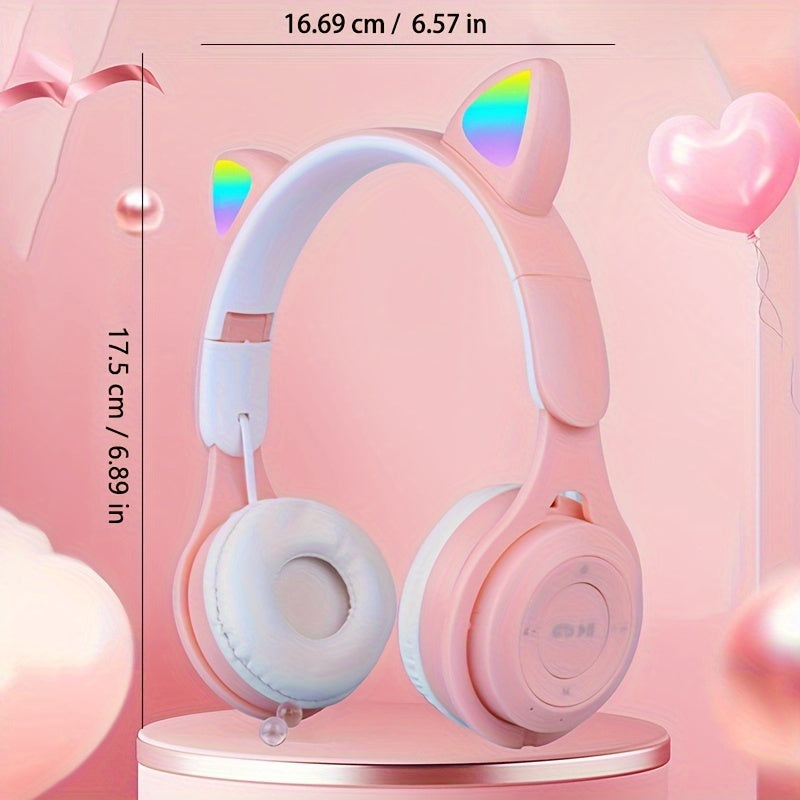 LED Wireless Headphone with Mic Control