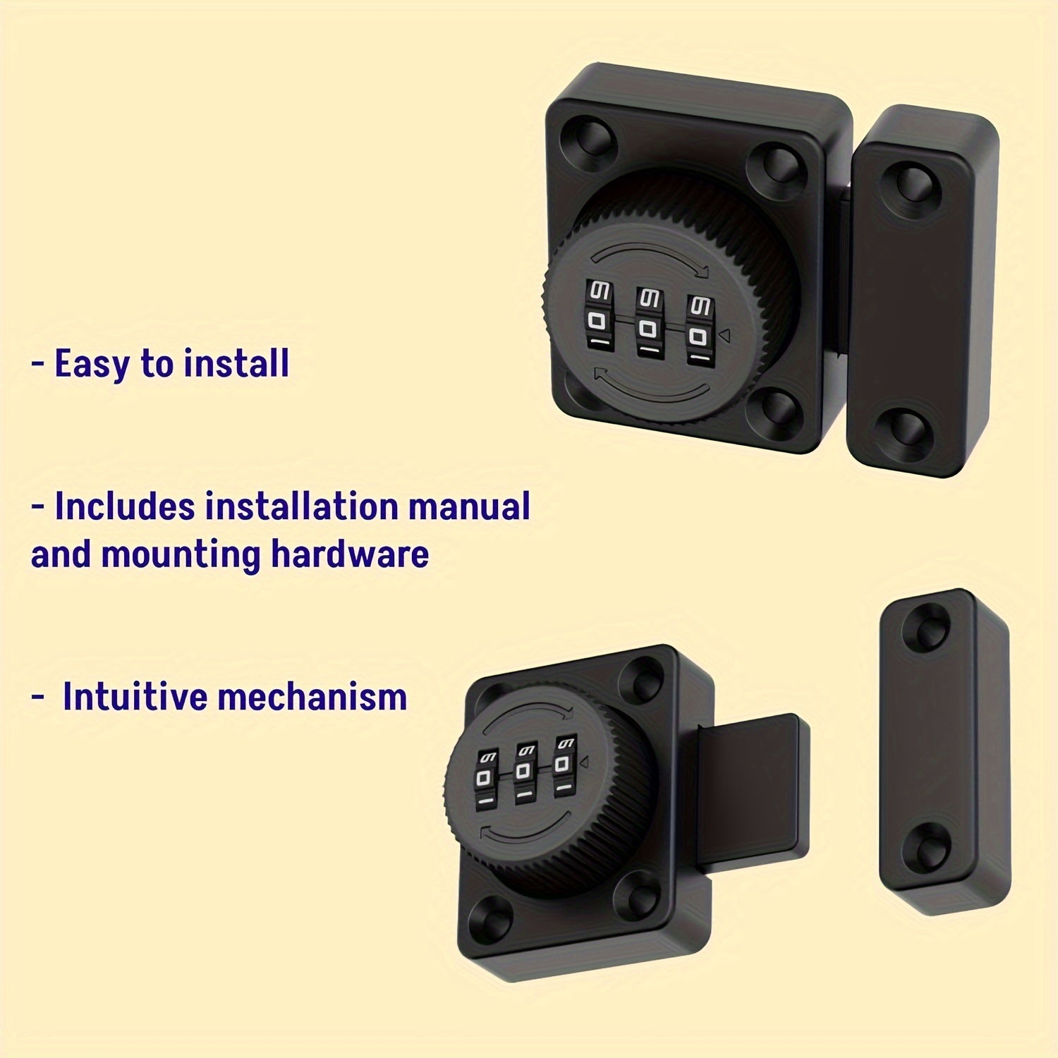 Black Metal Cabinet Lock