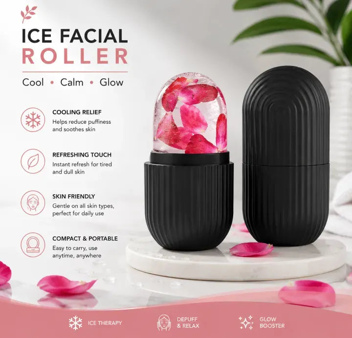 Ice Facial Roller – Cool, Calm & Glow Skin Tool